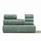 nice homeit Set Asciugamano Bianco in 100% Cotone- Set di Asciugamani per Bagno-Morbidi ed Altamente Assorbenti- Made in Italia-Verde