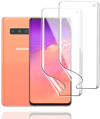 Displayschutzfolie für Samsung Galaxy S10, 2 Stück TPU Schutzfolie Weiche HD Klar Flexible Transparente Hydrogel Folie TPU Film