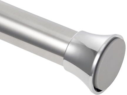 Duschstange ohne Bohren Edelstahl Gardinenstange ohne bohren Einstellbar Duschvorhangstange,Teleskopstange 76-255cm für Gardinen, Dusche, Schrank