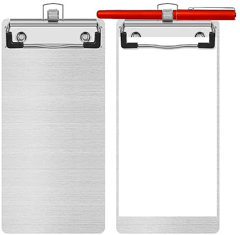 Sessleger Briefbeschwerer aus Aluminium aus Metall mit Stifthalter 4, 1 x 8, 4 Mini Briefbeschwerer aus Aluminium A5 für Büro und Schule