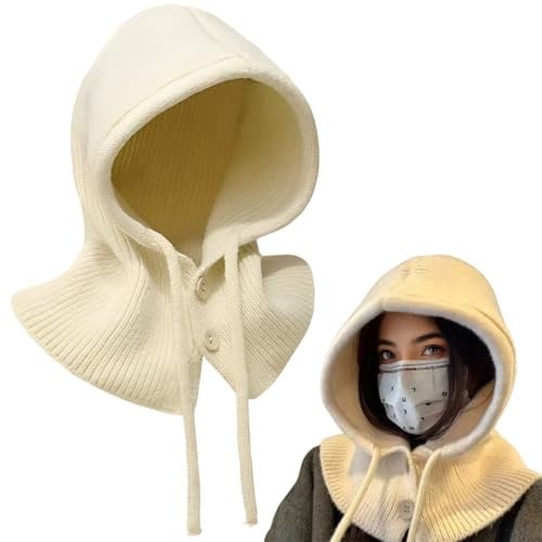 XOXVURI Balaclava Mujer Gorro De Punto Invierno Mujeres Mujeres Pasamontañas De Punto Beanie Caliente Capucha Bufanda Para Esquí Ciclismo Para Al Aire Libre