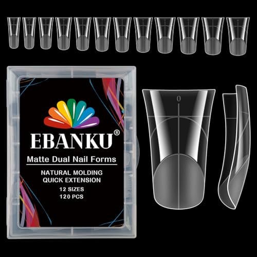 EBANKU 120PCS Poppit Ongle Kit, Réutilisable Duck Shape Capsule Americaine Ongle Gel Nail d'extension Kit Faux Ongles Couverture Complète, PMMA Gel Pose Manucure pour Femme Fille