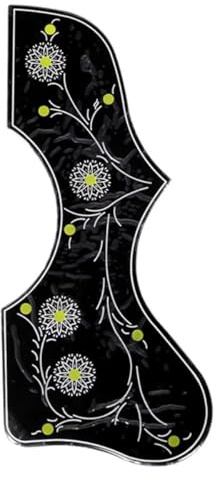 Alnicov Aufkleber für Schlagbretter für Akustikgitarren, 2,5 mm Dicker Aufkleber für Schlagbretter mit Inlay-Blumendesign