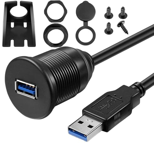 Lerpwige Cavo prolunga USB 3.0 maschio a femmina per auto e barca 1/2 m
