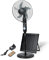Groupe DDC Ventilateur Solaire Silencieux Sur Pied 125 cm - 3 Vitesses - Recharge Solaire et Secteur - Autonomie 10h - Oscillant avec Télécommande - Ventilo Extérieur Intérieur Faible Consommation