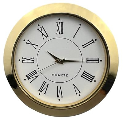 UncleS 55 mm Uhren-Einsatz, runde Uhr mit arabischen/römischen Ziffern
