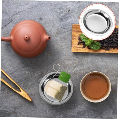 Gatuida Sachets de Thé Acier Inoxydable Coupelle de Rangement Décorative pour Tables à Manger