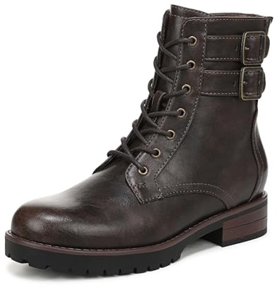 Blowfish Women's Direction Lace-Up Combat Boots, Dark Brown, Medium Fit, UK 9