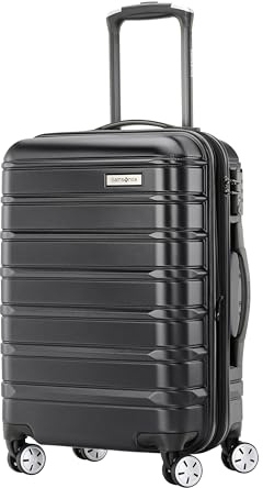 Samsonite Omni 2 Hardside, schwarz - Midnight Black, Domestic Carry-on, Omni 2 Hartschalengepäck mit Doppelspinnrädern