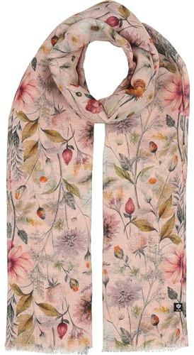 FRAAS Damen Schal Blumen-Print Vintage-Design luftig Sommer Hanf-Baumwolle | 58 x 180 cm