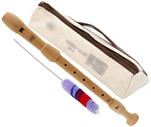 Barock-Altblockflöte, 8-Loch, Holz, mit Tasche & Reinigungsstab | Musikinstrument für Anfänger und Erwachsene; Inklusive Aufbewahrungstasche; Pflegeleichtes Zubehör