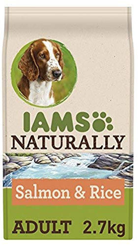 Iams natürlich Hundefutter mit North Atlantic lachs und Reis, komplett und ausgewogene Hundefutter mit natürlichen Inhaltsstoffen, 2,7 kg