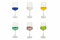 Villa d'Este Home Tivoli Miami/Marrakesh Set Calici, Multicolore, 6 unità