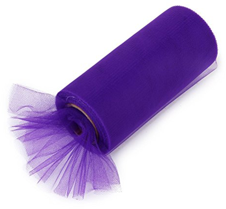 Tüll Rolle 22M X 15Cm Dunkel Lila für Hochzeit Dekoration DIY Basteln, Tischläufer Und Party Ornament Aus Polyester