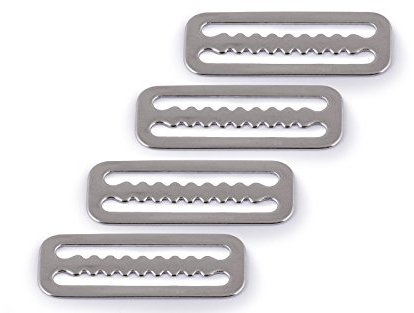 wellenshop Gurtschnalle gezahnt 4 Stück für Gurt 50 mm Edelstahl Gürtelschnalle Schnalle