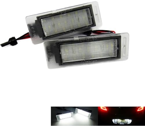 RZG 2x LED Licence Number Plate Light White Canbus For Insignia Sports Tourer MK I 2012-2019 Mokka X Mokka VXR8 Ampera-e Corvette C7 Trax