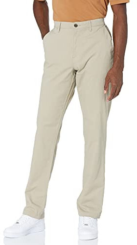 Amazon Essentials Men's Athletic-Fit Casual Stretch Chino Trouser (Available in Big and Tall), Tan, 35W / 32L
