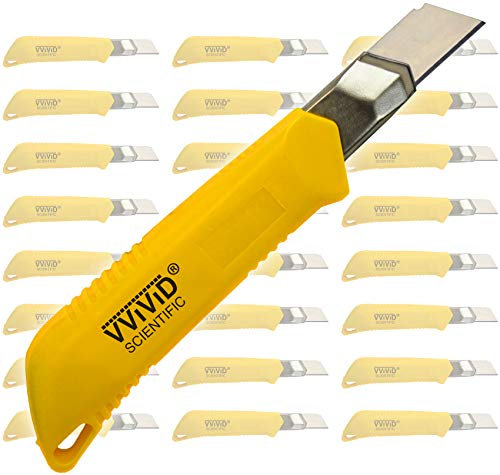 VViViD Retractable Stainless Steel Comfort Grip Utility Cutter 25 Blade Pack