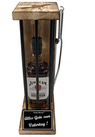 Jim Beam Geschenk Vatertagsgeschenk für Papa Vatertag Eiserne Reserve Black Edition Text s/w Alles Gute zum Vatertag Bourbon Whisky (1 x 0.70 l)