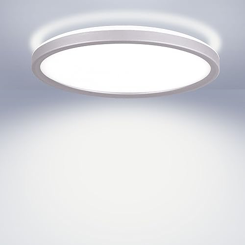 LED Deckenlampe LUCKY rund grau 18W Tageslicht Lampe 230V Aufputzlampe Deckenleuchte Leuchte