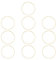Toyvian Traumfänger Ringe Metall Makramee Ring Golden Rund Metallringe 20cm 10 Stück Drahtring DIY Basteln Kranz Rahmen Handwerk Material Festival Party Dekoration