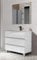 EL BAÑO MODERNO Juego Muebles de Baño con Lavabo y Espejo - Mueble Baño con Lavabo - Lavabo con Mueble Compacto Preinstalado de Fábrica - Porcelana Ideal para tu Hogar