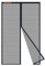 Risareyi Fiberglas Fliegengitter Balkontür 80x210cm, Schwarz Moskitonetz Tür Verstärkt Fliegengitter Tür Magnet Insektenschutz Balkontür Ohne Bohren für Haustür Terrassentür