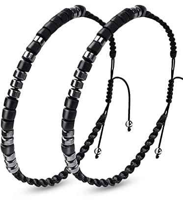 VIVILIAN PäRchen Armband Morsecode I love you, Paar verstellbare Armbänder Freund Freundin Paar Schmuck Schmuck für Ihn, Sie, Mädchen, Frauen