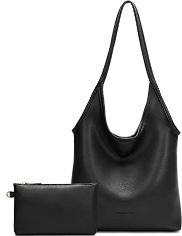 Montana West Sacs Hobo en cuir pour femmes sacs à main et sacs à bandoulière tendance, noir