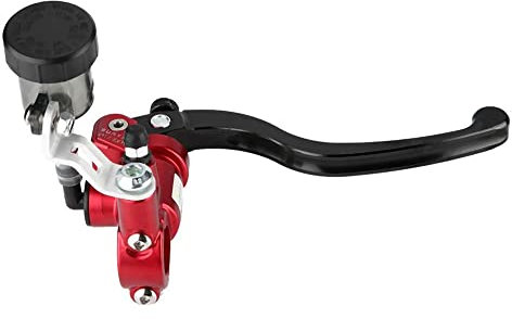 Pompa Freno Radiale Adelin Destra Moto Leva Frizione Idraulica Pompa Freno a Spinta Destra(Rosso)