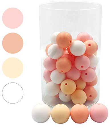 Perles Libres Slicone DIY 12mm 50pc Set Rose Daccessoires De Bricolage Pour La Fabrication De Bijoux