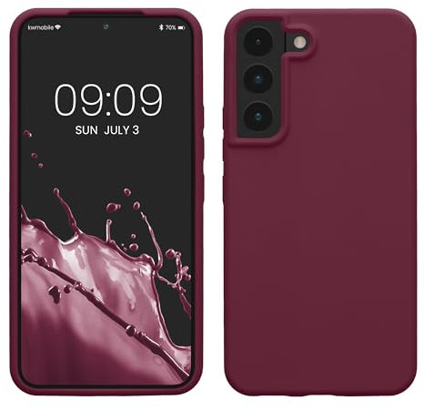 kwmobile Schutzhülle kompatibel mit Samsung S22 Hülle - Silikon Case Handyhülle S22 - Handyhülle Samsung S22 weiche Oberfläche - kabelloses Laden - Magenta Lila