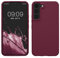 kwmobile Schutzhülle kompatibel mit Samsung S22 Hülle - Silikon Case Handyhülle S22 - Handyhülle Samsung S22 weiche Oberfläche - kabelloses Laden - Magenta Lila