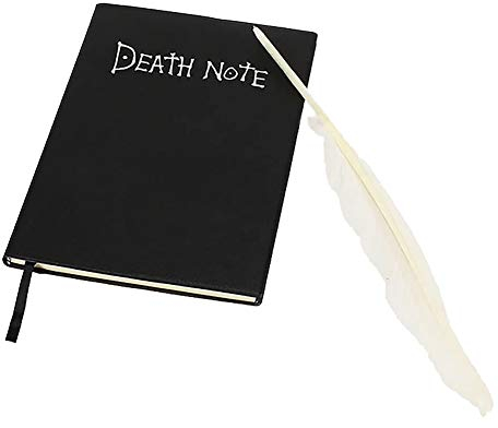 Death Note Notizbuch mit Federstift Mode Anime Thema Death Note Cosplay Notizbuch als Verwendung von Tagebuch Notizbuch zum Geschenke für Jugendlichen