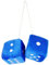 Aublinto Auto Würfel Anhänger,2 Stück Car Hanging Furry Dice Auto Kreativer Anhänger Autospiegel Anhänger Autoverzierung Auto Innenspiegel Hängen Anhänger für Auto, Dekoration, Geschenk