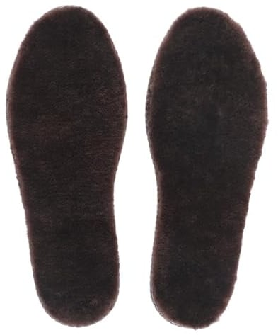 riemot Echte Lammfell Einlegesohlen für Damen Herren Winter Warme Schaffell Einlegesohlen Weiche Kuschelige Flauschige Lamm Schuh Ersatz Einlegesohle für Schneestiefel,Arbeitsstiefel,Braun Gr.38 EU