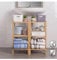 LOLAhome Mueble bajo Lavabo pie con 3 estantes de bambú Natural de 60x30x60 cm