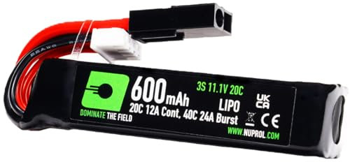 NUPROL Power - 11.1v LiPo 600mAh 3S Mini Tamiya [Rate 20C @ 12A] [Burst 40C @ 24A] - PDW