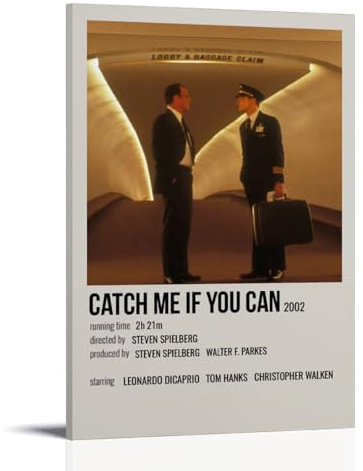 Film Art Catch Me If You Can Poster Dekorative Malerei Leinwand Wandkunst Wohnzimmer Poster Schlafzimmer Malerei 20x30inch(50x75cm)