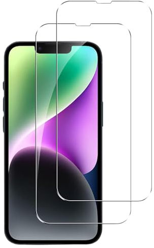 MOBISTAR [2 Pack Screen Protector for iPhone 14 Plus 6.7-Inch, Tempered Glass Film Screen Protector 9H Hardness, Anti Scratch Bubble Free Ultra Resistant