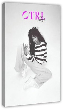 Sza Poster Sza CTRL Album Cover Poster Leinwand Poster Wandkunst Dekor Druck Bild Gemälde für Wohnzimmer Schlafzimmer Dekoration Rahmenstil 30 x 45 cm