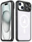 Rdyi6ba8 Clair Coque pour iPhone 15, Transparente Étui [Ne Jaunit Jamais] Protection de la Caméra Étui avec Coulisse Cache Objectif pour iPhone 15 - Noir