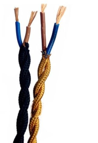 Trunking Solid Vintage Woven Electric Lamp Cord 2 Core 3 Core 0.75mm Retro Color Textile Electrical Wire Twist Braided Flex Power Cable Connector Loom (Color : Army green, Size : 30Meter 2 cores)