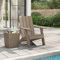 Bulliing Adirondack-Gartenstuhl Hellbraun 75x88,5x89,5 cm Polypropylen Loungesessel Outdoor Balcony Furniture Gartenliege Wetterfest Outdoor Garten Stuhl