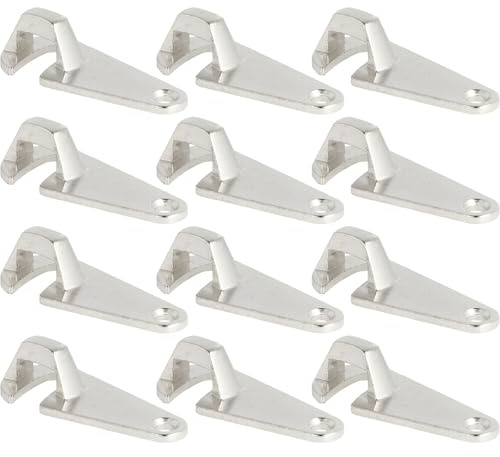 SOTECH 12 Stück Tischplattenverbinder De Luxe 53,5 mm | für Zargentische und Tisch-Einlegeplatten, Metall Schließhaken zum Verschrauben unter der Tischplatte