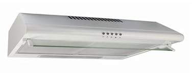 GLEM Hotte Visière Casquette aspirante blanc Largeur 60cm Débit d'air 250m3/h