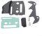 Juego de clip izquierdo y junta y guía para parachoques y perno del cigüeñal apto para motosierra china 45CC 52CC 58CC 4500 5200 5800, motosierra de jardín, kit de herramientas de jardín accesorios