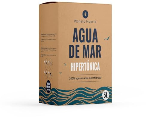 PLANETA HUERTO Agua de Mar Hipertónica 5L – 100% Natural, Rica en Minerales, Ideal para Uso Alimentario y Terapéutico