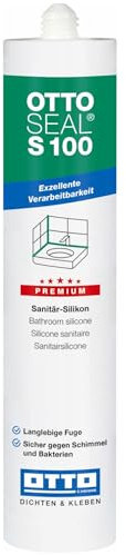 20 x OTTO-SEAL S100 300 ml Braun Premium-Sanitär-Silikon Silicon Sanitärsilicon Bausilicon Bad Dusche Balkon Terrasse Wohnung