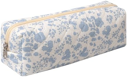 Pencil Case Office College School Storage Bag Pouch Holder Box Organizer Makeup Pouch Cosmetic Bag Aesthetic Cute Pen Case for Girls Boys Kids (Orchid)